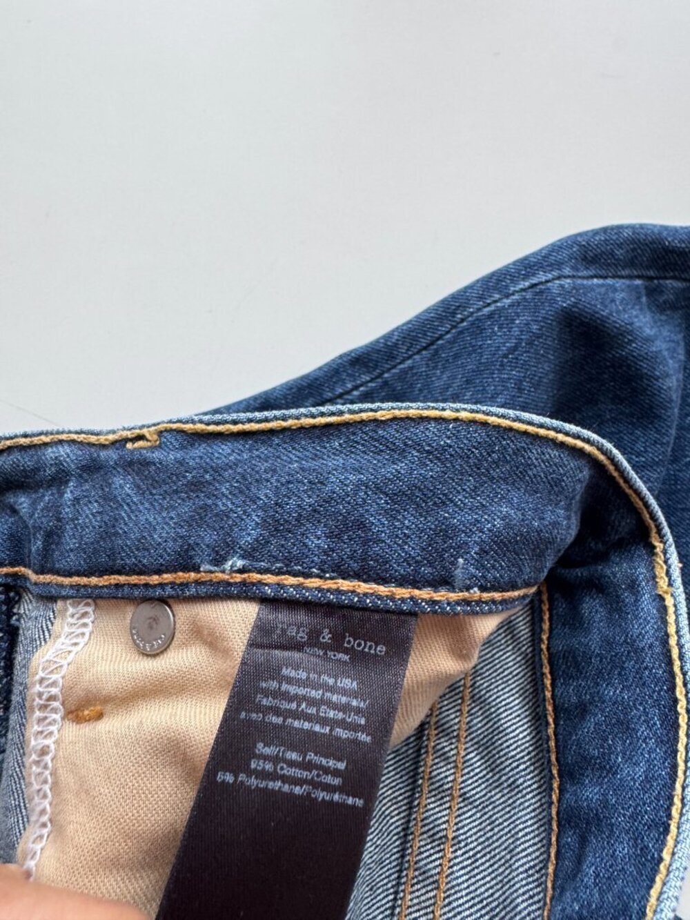 RAG & BONE Dark Stone Stretch Denim High Rise Skinny Jeans, Size 26 - Picture 15 of 15